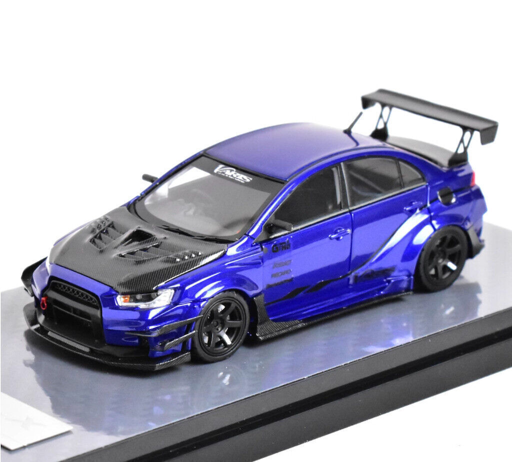 ミニカー 1/64 Error 404 Lancer Evo X Varis (LTD) GB 404Error 1:64 Blue Lancer EVO X Varis Widebody Model