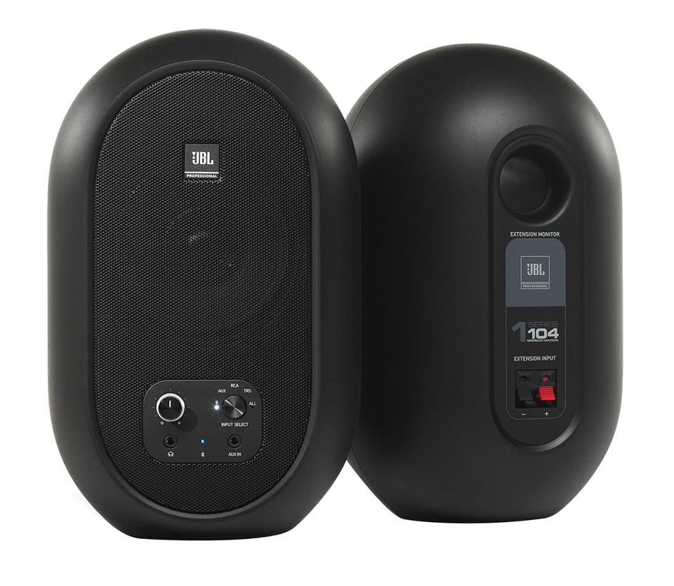 Par de monitores de estudio alimentados JBL 104 con Bluetooth + auriculares + micrófono + soporte 104SET-BT Foto 4 de 4