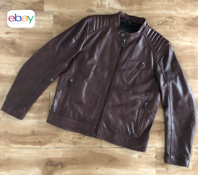 Belstaff  V RACER leather jacket, Lederjacke, carmine red, size XL