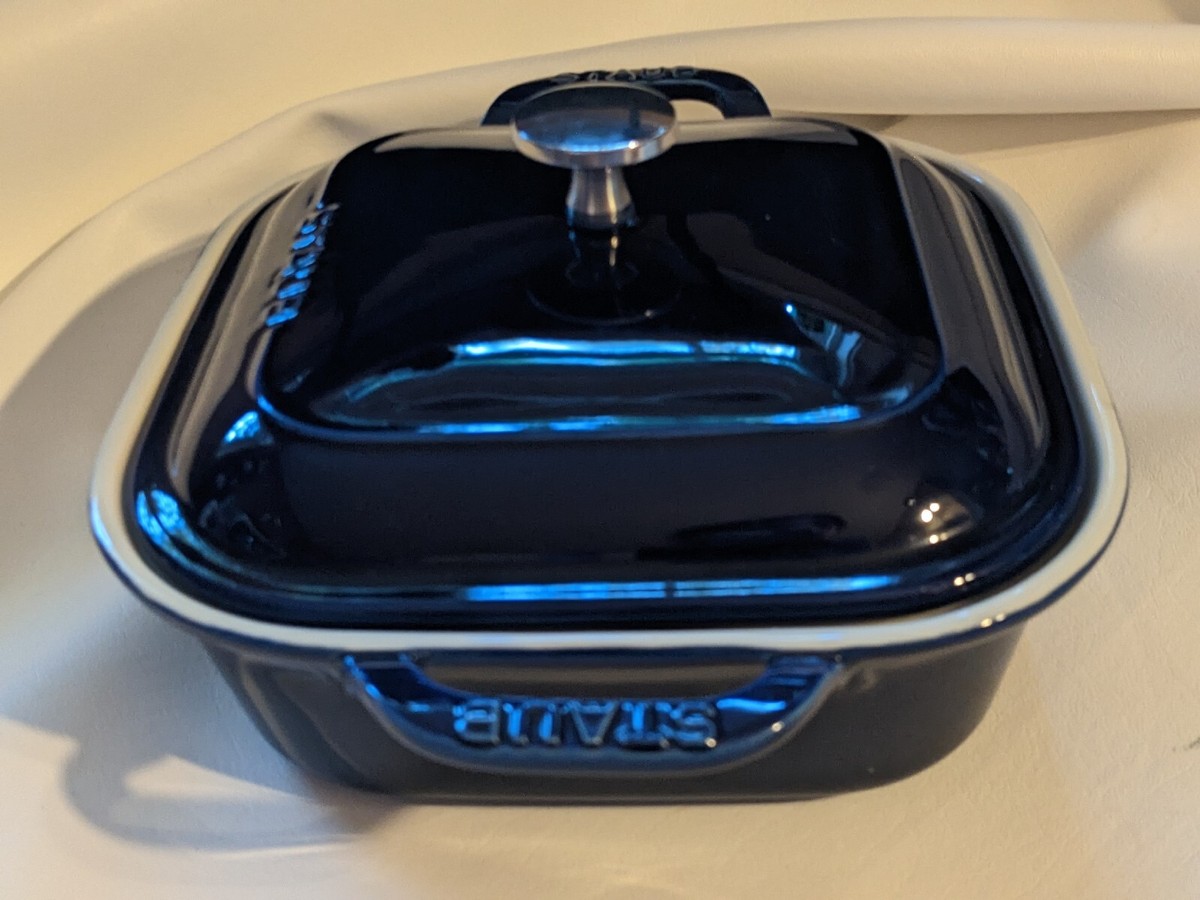 Staub Ceramic Square Covered Baking Dish Dark Blue 9 X 9 In