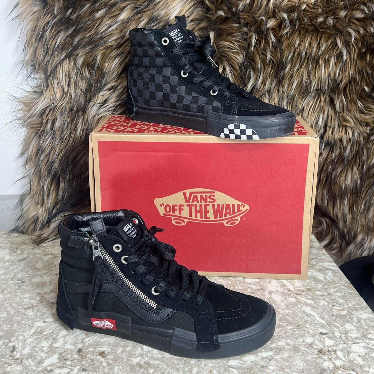 VANS SK8-Hi CAP LX Reissue Black Checkerboard VN0A3WM1276 Men’s Size  Wmn’s