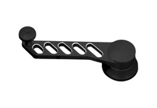 Billet Window Crank Handle Set; Splined GM & Ford 1949+; Black Edged PAIR