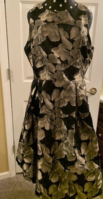 Ann Taylor Black/Gold Dress Sleeveless 