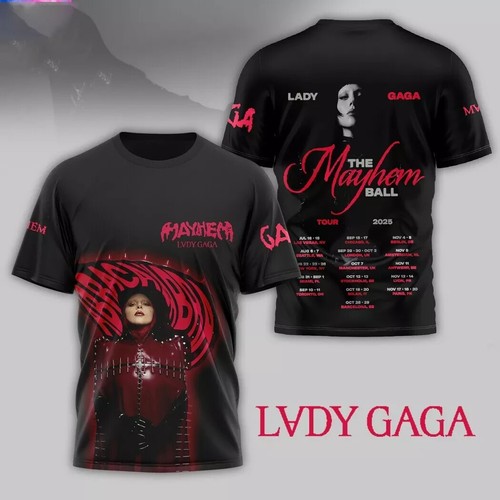 Lady Gaga The Mayhem Ball Tour 2025 3D T-Shirt Unisex