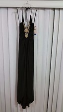 Brand New Womens Morgan and Co Black Long Formal Prom Dress Size XS