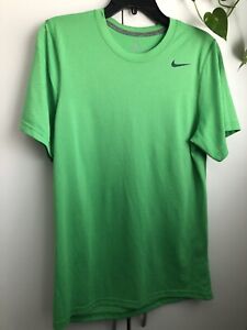 Nike Dri Fit Small T Shirt Top Green Short Sleeve Workout Clothes ...