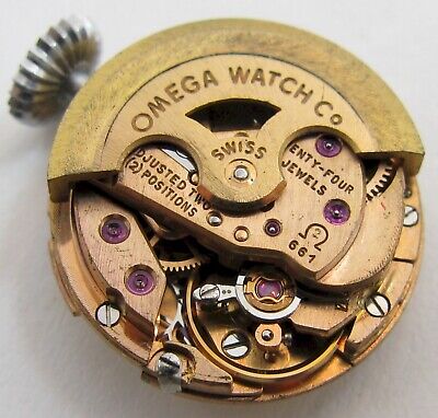 Lady Omega 661 24 jewels 2 adj automatic De Ville watch movement for parts  | eBay