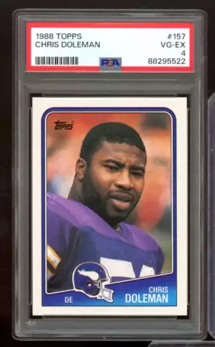 Chris Doleman Rookie Card 1988 Topps #157 PSA 4