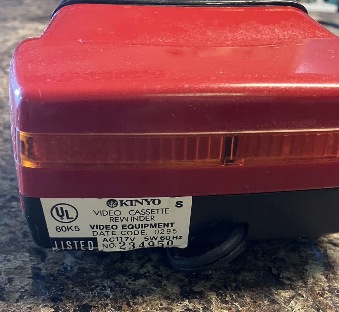 Vintage Electric KINYO Red Sports Car VHS Video Cassette Tape