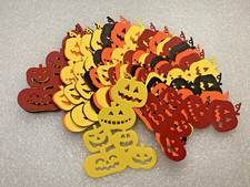 24pc Stacked Pumpkins Card Stock paper die cut embellishments mixed color sets