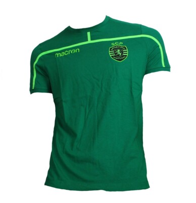 Sporting Club de Portugal Lisbon M L XXL T-Shirt Travel Staff/Player Macron