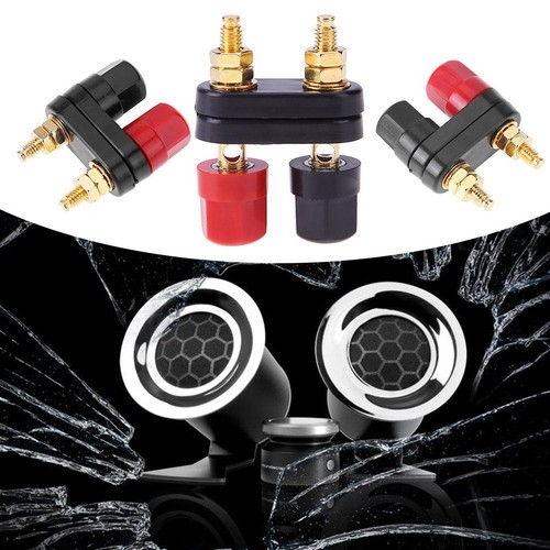 1pc Amplifier Speaker Banana Plug w/ Couple Terminals Red+ Black Connector - Bild 2 von 10