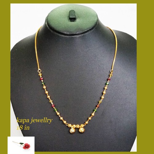 INDIAN GOLD MANGALSUTRA CHOKER NECKLACE 