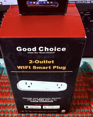 Good Choice Smart Plug 3 Prong 2 Outlet New Never Used Open Box