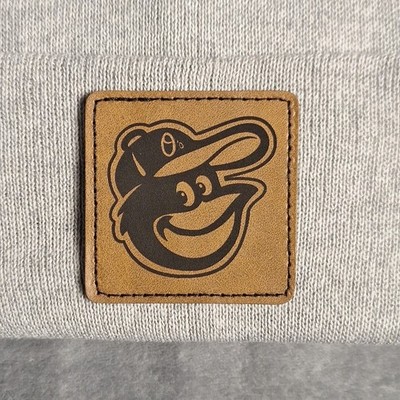 Orioles Leather Square Patch MLB (Patch Only)