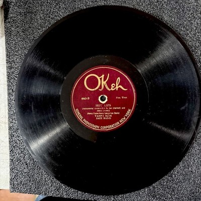 78 RPM 4663 Houston Blues, Hot Lips Tampa Blue Jazz Band Okeh