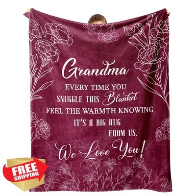 Grandma Blanket 60x50in Birthday Gifts Grandkids Throw Soft Cozy