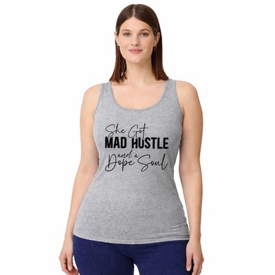 She Got Mad Hustle Damen Trägershirt Tank Top Empowerment Geschenk für Sie