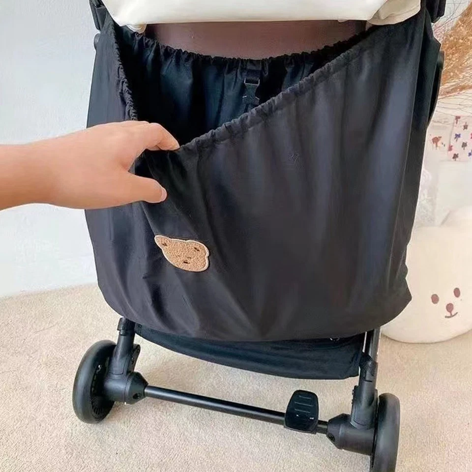 (Noir) Sac De Poussette Pour Bébé Style Minimaliste Fibre De Polyester élastique - Photo 2/4