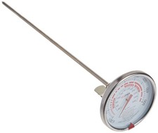 Winco - TMT-CDF5 3-Inch Dial Deep Fry/Candy Thermometer with 12", Silver