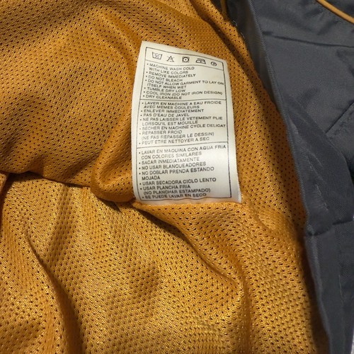 Giacca a vento Nike vintage uomo XL grigio arancione foderata full zip anni 90 Y2K - Foto 5 di 12