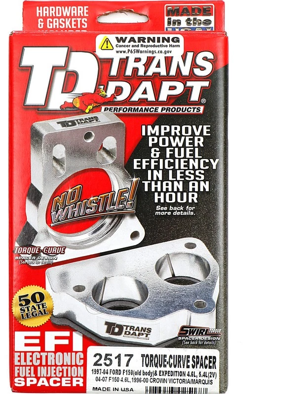 Trans-Dapt Throttle Body Spacer Torque-Curve 1 Thick Gasket Hardware (2517) - Image 2 of 4