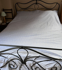 Marks & Spencer Duvet Cover & Pillowcases Super King 6ft Bed Reversible Blue Gre