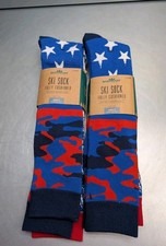 New 4 Pair Northeast Mens Large Ski Socks Fully Cushioned Odor Resist