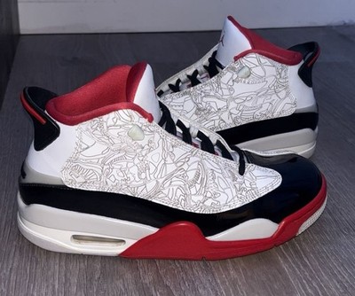 Air Jordan Dub Zero White Black Varsity Red Size 7 Worn Twice With Box