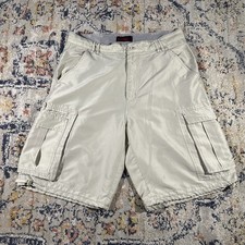 Vintage Plugg Shorts Mens 34 Tan Utility Military Cargo Skate Grunge Y2K