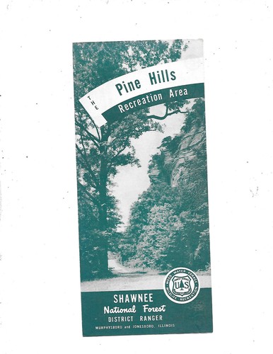 Circa 1960 Brochure & Tourist Map for The Pine Hills Recreation Area  Illinois