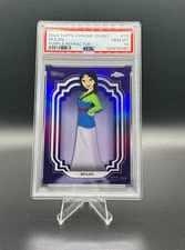 2024 Topps Chrome Disney Mulan Purple Refractor /199 psa 10