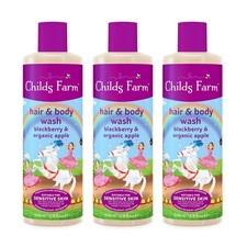 Childs Farm Blackberry & Organic Apple Extract Hair and Body Wash 500ml x 3