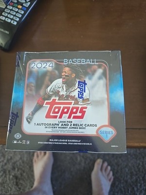 2024 Topps Baseball Series 1 Hobby Jumbo Box Sealed (400 Cards) & 2 Silver Packs