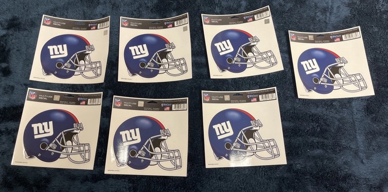 NEW YORK GIANTS NFL FOOTBALL SPORTS 4.5" X 5.75" MULTI-USE DECAL Lot Of 7