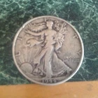1944 Walking Liberty Half Dollar (yellow/pink)