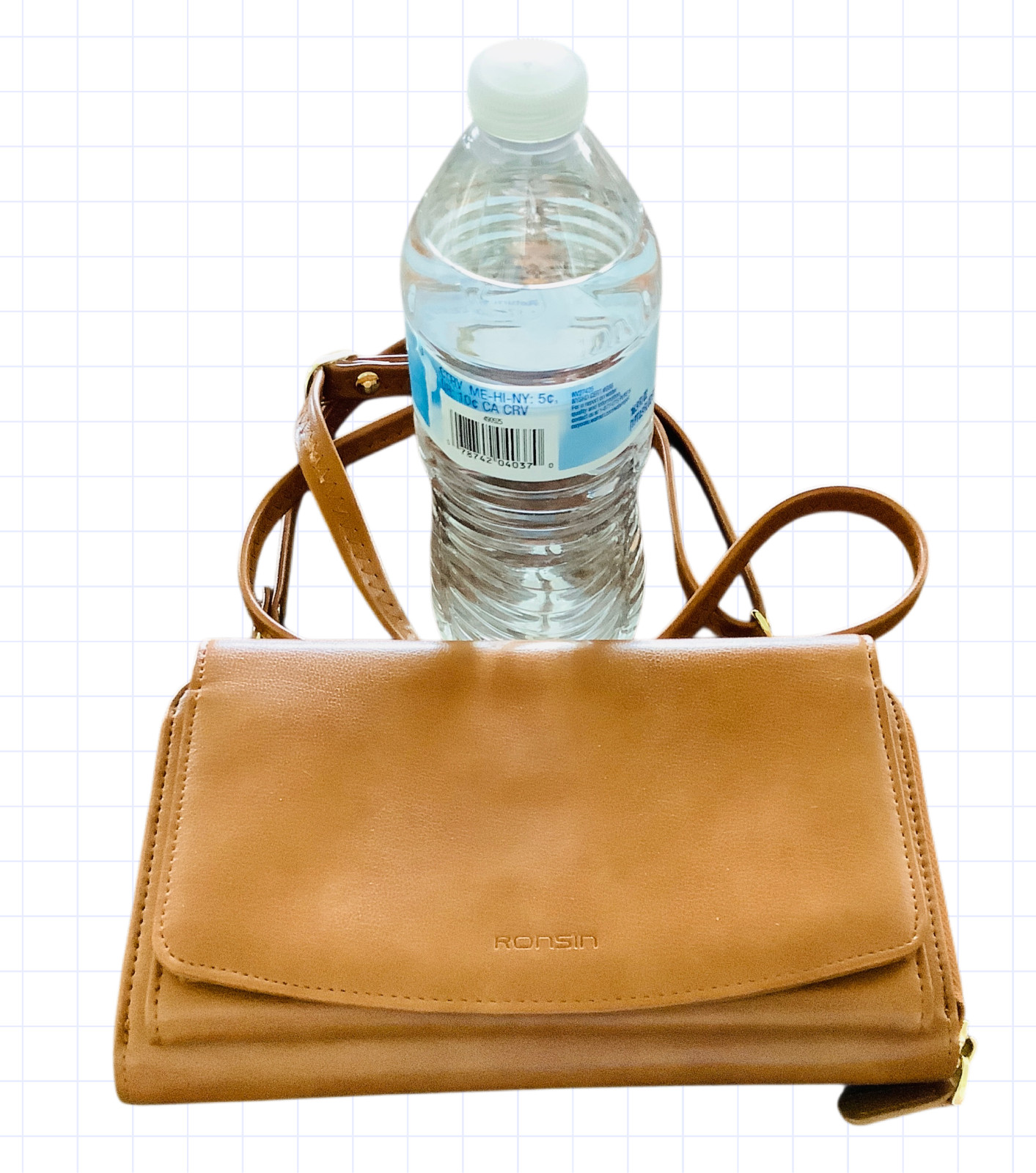 RONSIN Wristlet Orhanizer Wallet Crossbody Bag Vegan Leather RFID Blocking