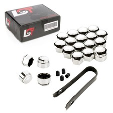 20x Radschraubenkappen 17 mm Diebstahlhemmend chromfarben für MERCEDES-BENZ PKW