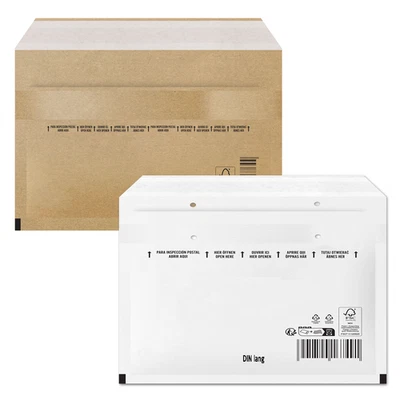 DIMAPAX Luftpolstertaschen Versandtaschen Polsterumschlag | DIN LANG | 235 x 122,5 mm
