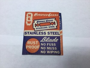 Hundred Grand Double Edge Razor Blade sample Spencer Indiana