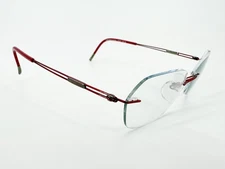 Silhouette 5521 Eyeglasses FRAMES 3040 Red ..[]17-140 Silver Titanium L383
