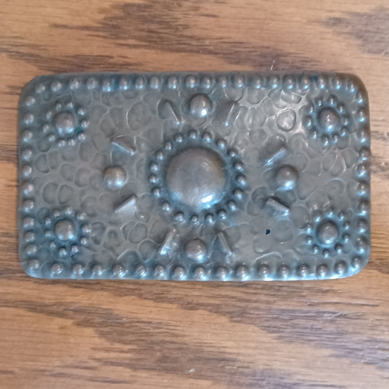 Vintage Hand-Crafted Copper Belt Buckle Distinctive Design