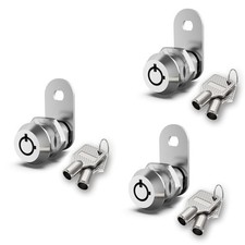 3 PCS RV Compartment Storage Locks 5/8 Inch Cabinet Metal Keyed Alike Doors