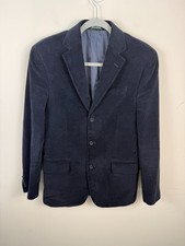 J. Crew Corduroy Sport Coat Blazer Jacket Cashmere Blend Poland Blue Small