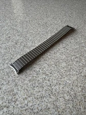 Bulova Accutron Cross Pattern SS 19 18 17mm Curved End Expansion Watch Band V47