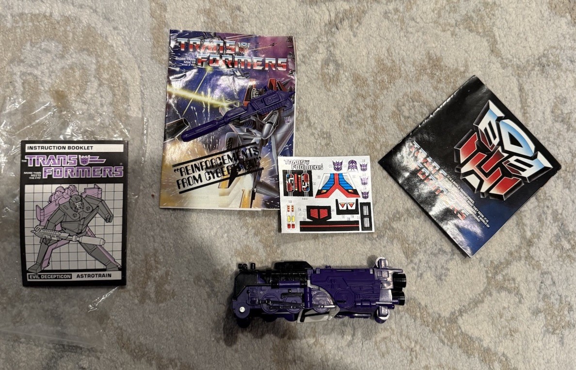 Astrotrain 100% Complete Vintage 1985 G1 Transformers Hasbro Action Figure