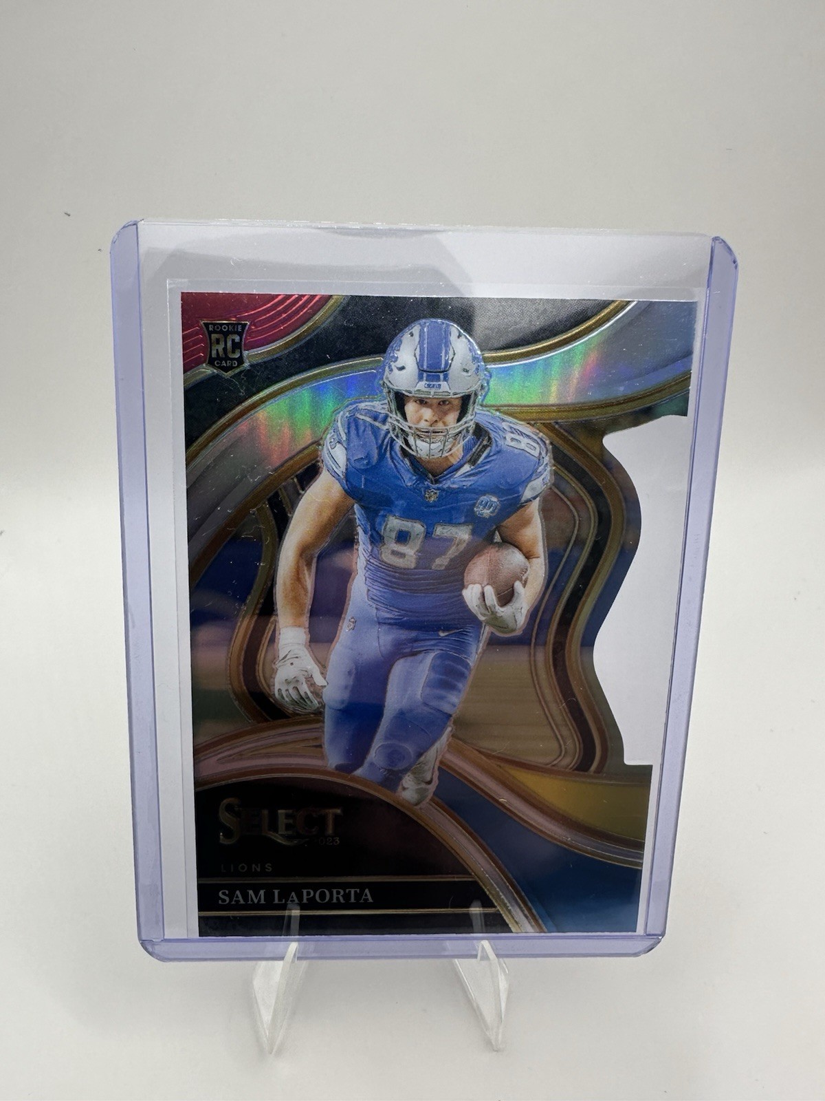 Sam Laporta 2023 Panini Select Club Level RC #221 Red/Blue Die-Cut
