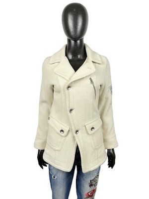 Diesel Damen Mantel Creme Wolle Mantel Femme Mantel Damen L