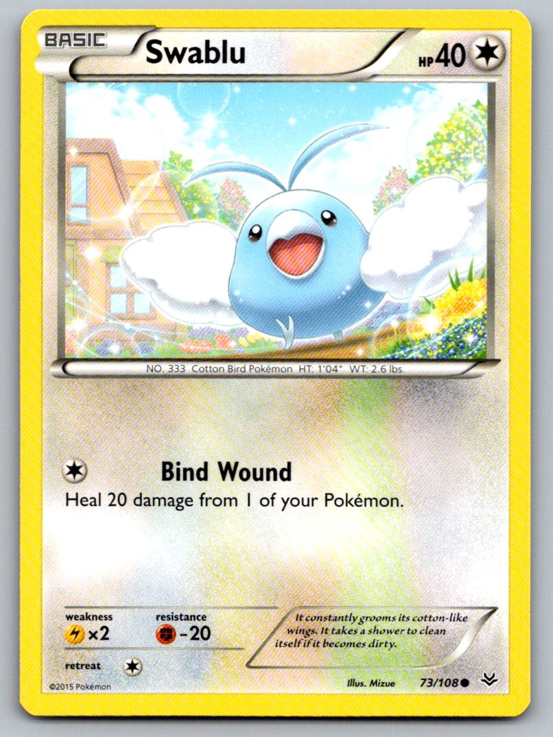 Swablu 73/108 Common Roaring Skies Pokemon Lightly Played