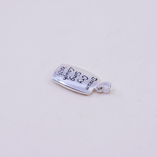 Ciondolo in argento sterling 925 tag un amico è qualcuno da sognare piangere canta risata - Foto 3 di 8